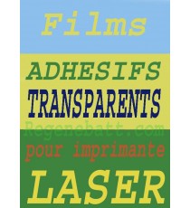 Film Transparent Autocollant Adhésif A4 Spécial Laser