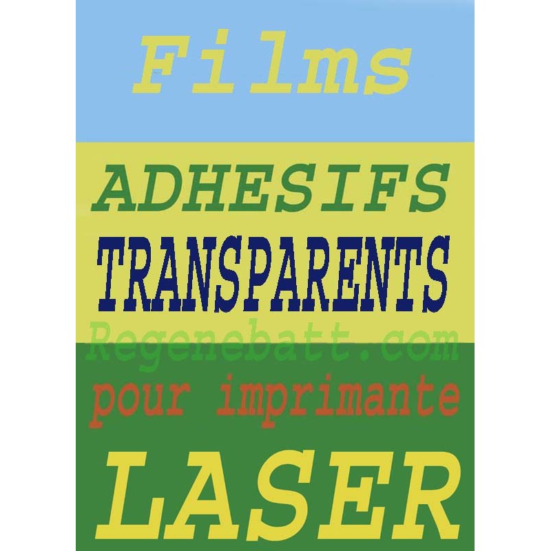 Film transparent pour imprimante jet d'encre A4 - 50 feuilles autocollantes