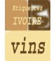 Feuilles Ivoire autocollantes, Adhésif Bouteille vin