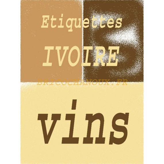 Feuilles Ivoire autocollantes, Adhésif Bouteille vin