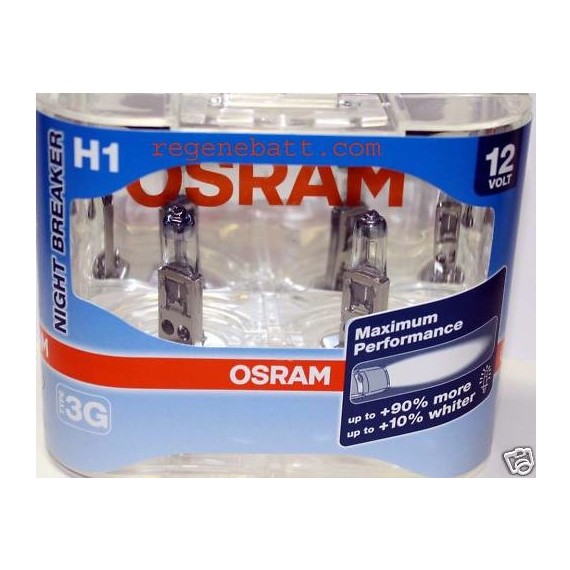 2x Ampoule H1 12V NIGHT BREAKER OSRAM Super Lumineuses