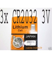 Pile Lithium CR2032 3V Japan (x3)