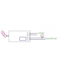 Commutateur crépusculaire nuit ON/OFF 30 secondes 12v 220v 500W max