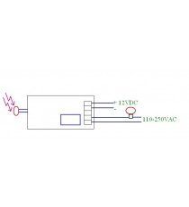 Commutateur crépusculaire nuit ON/OFF 30 secondes 12v 220v 500W max