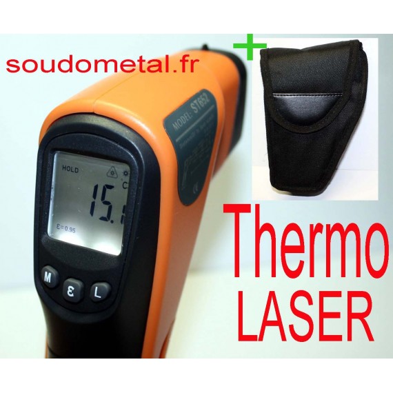 Thermomètre visée l laser sans contact -25°C a 600°C